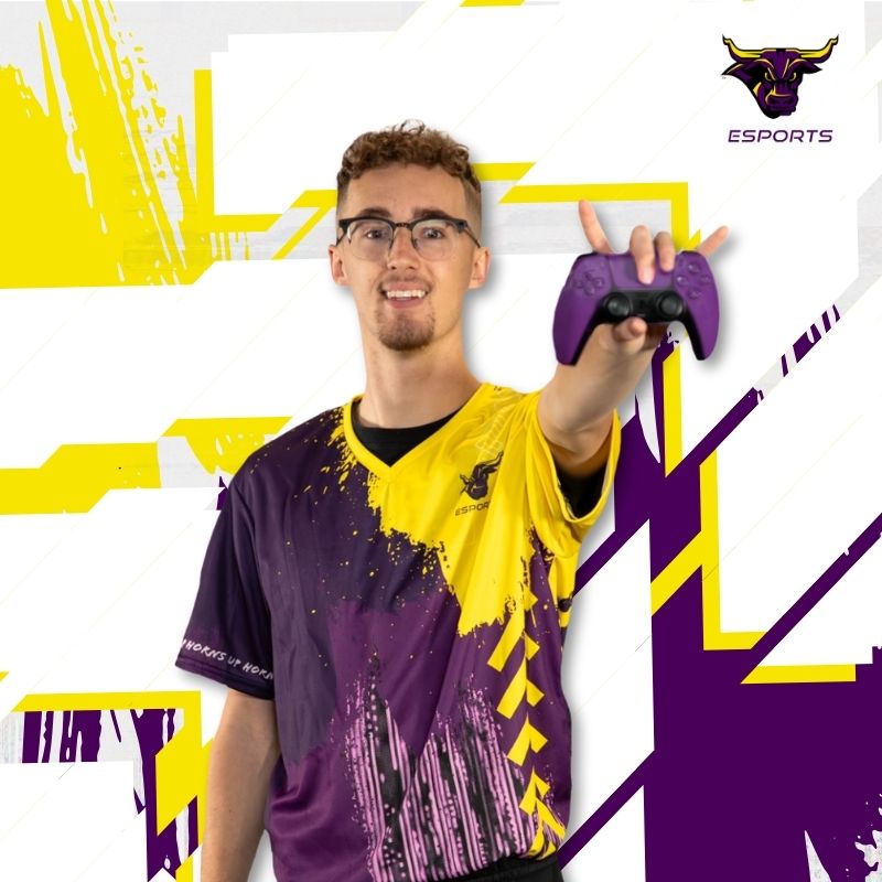 BladeZy wearing yellow and purple jersey 