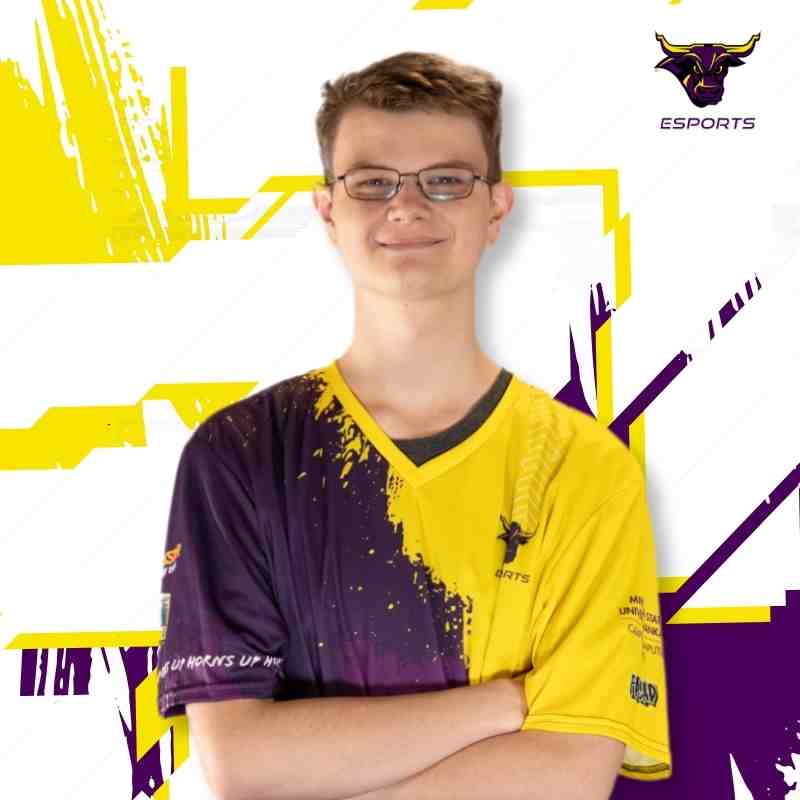 Jack wearing gold and purple jersey