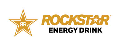 Gold and black Rockstar Energy Drink logo with star icon