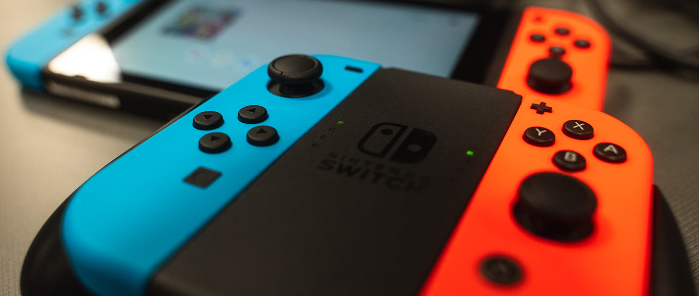 Up close image of Nintendo Switch